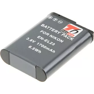 Baterija T6 power Nikon EN-EL23, 1700mAh, crna
