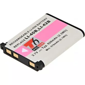 Baterija T6 Power Olympus Li-40B, Li-42B, D-Li63, EN-EL10, NP-45, NP-80, D-Li108, 620mAh, 2.3Wh