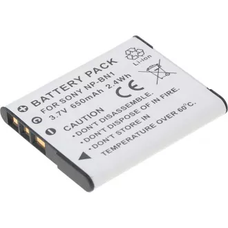 Baterija T6 Power Sony NP-BN1, 600mAh, 2.2Wh, siva