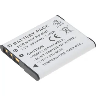 Baterija T6 Power Sony NP-BN1, 600mAh, 2.2Wh, siva Baterija T6 Power Sony NP-BN1, 600mAh, 2.2Wh, siva