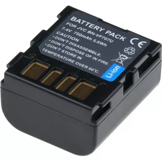 Baterija T6 Power JVC BN-VF707U, BN-VF707, 750mAh, 5.4Wh, siva Baterija T6 Power JVC BN-VF707U, BN-VF707, 750mAh, 5.4Wh, siva