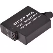 T6 baterija za GoPro Hero5, Hero6 crna, AHDBT-501, AABAT-001, 601-10197-000, 1250mAh, 4,8Wh