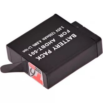 T6 baterija za GoPro Hero5, Hero6 crna, AHDBT-501, AABAT-001, 601-10197-000, 1250mAh, 4,8Wh T6 baterija za GoPro Hero5, Hero6 crna, AHDBT-501, AABAT-001, 601-10197-000, 1250mAh, 4,8Wh