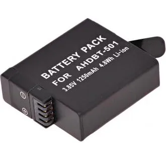 T6 baterija za GoPro Hero5, Hero6 crna, AHDBT-501, AABAT-001, 601-10197-000, 1250mAh, 4,8Wh T6 baterija za GoPro Hero5, Hero6 crna, AHDBT-501, AABAT-001, 601-10197-000, 1250mAh, 4,8Wh