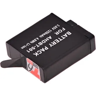 T6 baterija za GoPro Hero5, Hero6 crna, AHDBT-501, AABAT-001, 601-10197-000, 1250mAh, 4,8Wh T6 baterija za GoPro Hero5, Hero6 crna, AHDBT-501, AABAT-001, 601-10197-000, 1250mAh, 4,8Wh