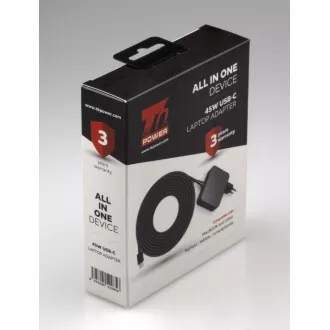 T6 Power univerzalni laptop adapter, 45W, USB-C