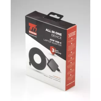 T6 Power univerzalni laptop adapter, 65W, USB-C