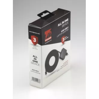 T6 Power univerzalni laptop adapter, 65W, USB-C