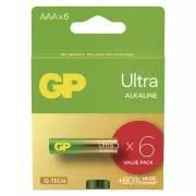 GP Alkalna baterija ULTRA AAA (LR03) - 6 kom