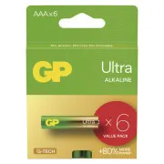 GP Alkalna baterija ULTRA AAA (LR03) - 6 kom