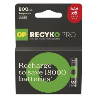 GP palica za punjenje. ReCyko Pro AAA (HR03) 800mAh- 6 kom GP palica za punjenje. ReCyko Pro AAA (HR03) 800mAh- 6 kom