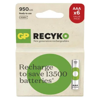 GP Punjiva baterija ReCyko 950 AAA (HR03)-6 kom GP Punjiva baterija ReCyko 950 AAA (HR03)-6 kom