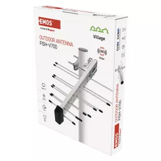 EMOS DVB-T antena FISH-V700, 5G filter, 470-698MHz EMOS DVB-T antena FISH-V700, 5G filter, 470-698MHz