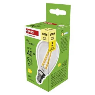 EMOS LED FLM MINI GL 3.4W(40W) 470lm E14 WW
