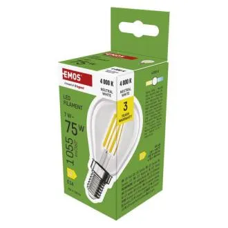 EMOS LED FLM MINI GL 7W(75W) 1055lm E14 NW EMOS LED FLM MINI GL 7W(75W) 1055lm E14 NW