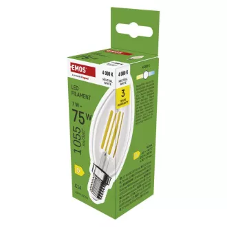 EMOS LED FLM SVIJEĆA 7W(75W) 1055lm E14 NW
