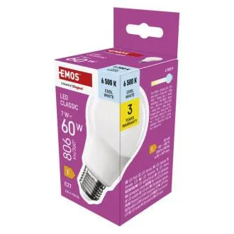 EMOS LED CLS A60 7W(60W) 806lm E27 CW EMOS LED CLS A60 7W(60W) 806lm E27 CW