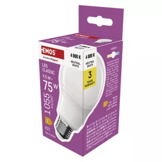 EMOS LED CLS A60 9.5W(75W) 1055lm E27 NW