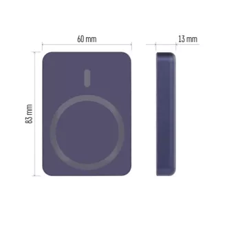EMOS POWERBANK WI 522, bežično punjenje 20W, 5000mAh, PLAVA, 1xUSB-C