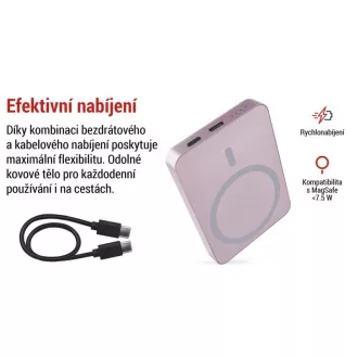 EMOS POWERBANK WI 522, bežično punjenje 20W, 5000mAh, BOJA OD LOSOSA, 1xUSB-C EMOS POWERBANK WI 522, bežično punjenje 20W, 5000mAh, BOJA OD LOSOSA, 1xUSB-C