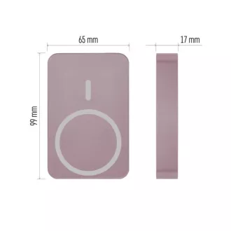 EMOS POWERBANK WI1046, bežično punjenje 20W, 10.000mAh, BOJA OD LOSOSA, 1xUSB-C