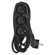 EMOS produžni kabel s 3 kontakta/5 m, crni, 1,5 mm