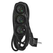 EMOS produžni kabel s 3 kontakta/5 m, crni, 1,5 mm