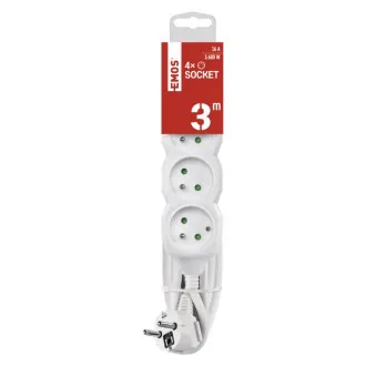 EMOS produžni kabel 4z/3m 1,5 mm EMOS produžni kabel 4z/3m 1,5 mm