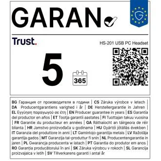 TRUST HS-201 USB PC slušalice