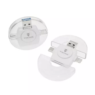 VIKING ČITAČ MEMORIJSKIH KARTICA V4 USB3.0 4V1 bijeli VIKING ČITAČ MEMORIJSKIH KARTICA V4 USB3.0 4V1 bijeli