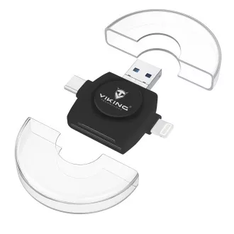 VIKING ČITAČ MEMORIJSKIH KARTICA V4 USB3.0 4V1 bijeli VIKING ČITAČ MEMORIJSKIH KARTICA V4 USB3.0 4V1 bijeli