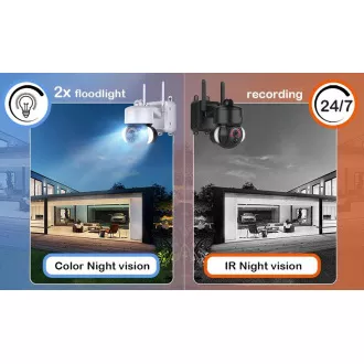 Solarna HD kamera Viking HDs03 4G/20000mAh/noćni vid u boji/IP66/aplikacija/obavijesti/bijela