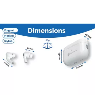 Bežične Bluetooth slušalice Viking AIR PLUS/ANC/BT/Wireless/Bijele Bežične Bluetooth slušalice Viking AIR PLUS/ANC/BT/Wireless/Bijele