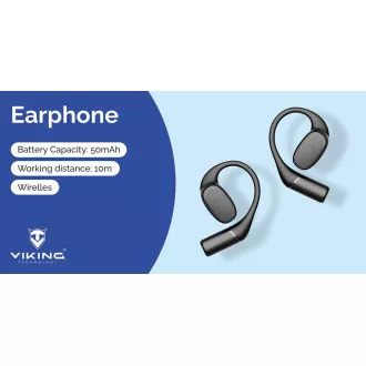 Bežične Bluetooth slušalice Viking V49/BT/Bežične/Crne