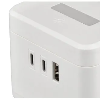VIKING YC23H adapter za napajanje, bijeli/Izlaz: 2xAC, 1xUSB-A, 2xUSB-C/držač za mobitel/LED svjetlo/kabel od 1,4 m VIKING YC23H adapter za napajanje, bijeli/Izlaz: 2xAC, 1xUSB-A, 2xUSB-C/držač za mobitel/LED svjetlo/kabel od 1,4 m