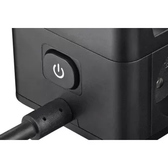VIKING YC23H adapter za napajanje, crni/Izlaz: 2xAC, 1xUSB-A, 2xUSB-C/držač za mobitel/LED svjetlo/kabel od 1,4 m