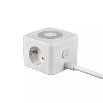 VIKING YC23L adapter za napajanje, bijeli/Izlaz: 2xAC, 1xUSB-A, 2xUSB-C/svjetlo na dodir/kabel od 1,4 m