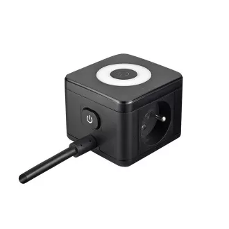 VIKING YC23L adapter za napajanje, crni/Izlaz: 2xAC, 1xUSB-A, 2xUSB-C/LED svjetlo osjetljivo na dodir/kabel od 1,4 m
