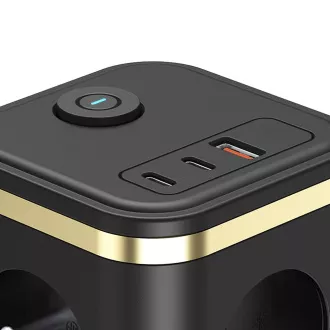 VIKING YC33 adapter za napajanje, crni/Izlaz: 3xAC, 1xUSB-A, 2xUSB-C/Tipka UKLJUČENO/ISKLJUČENO/Kabel od 1,4 m VIKING YC33 adapter za napajanje, crni/Izlaz: 3xAC, 1xUSB-A, 2xUSB-C/Tipka UKLJUČENO/ISKLJUČENO/Kabel od 1,4 m