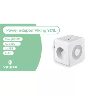 Mrežni adapter VIKING Y23L, crni