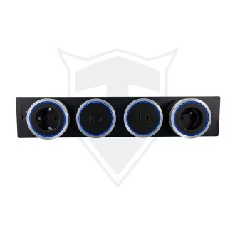 Modul utičnice Viking A40SB, srebrno-crni/izlazi - 1xAC/snaga do 2500W/230V,16A,50Hz/Tip utičnice