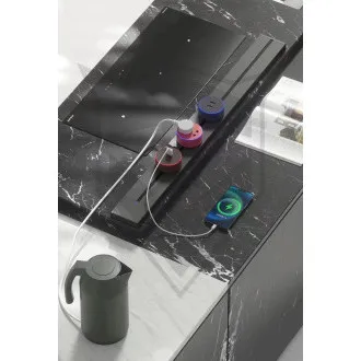 Utičnica - ugradbena Viking LZ40G/230V,50Hz/duljina 40cm/siva/do 5 modula/IP20/aluminij/ugradbena