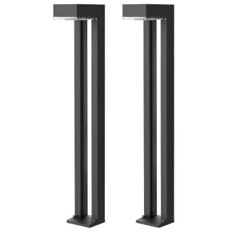 Vanjska solarna LED svjetiljka Viking SR07 - 2 kom/1000 lm/IP54/2 načina rada/toplo bijela