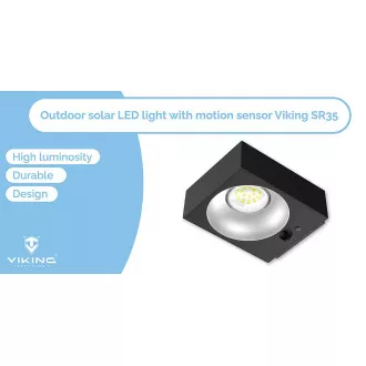 Vanjska solarna LED svjetiljka Viking SR35/Senzor pokreta/1000 lm/IP65/4 načina rada/dnevno bijela Vanjska solarna LED svjetiljka Viking SR35/Senzor pokreta/1000 lm/IP65/4 načina rada/dnevno bijela