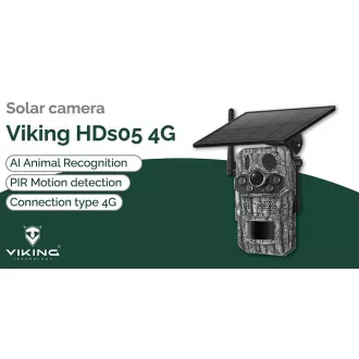 Solarna kamera Viking HDs05 4G/2304x1296/PIR detekcija/senzor pokreta/7800mAh Solarna kamera Viking HDs05 4G/2304x1296/PIR detekcija/senzor pokreta/7800mAh