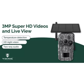 Solarna kamera Viking HDs05 4G/2304x1296/PIR detekcija/senzor pokreta/7800mAh Solarna kamera Viking HDs05 4G/2304x1296/PIR detekcija/senzor pokreta/7800mAh