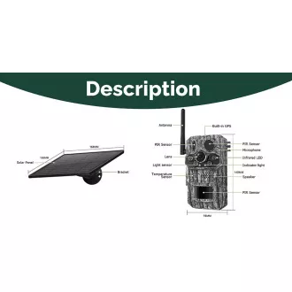 Solarna kamera Viking HDs05 4G/2304x1296/PIR detekcija/senzor pokreta/7800mAh Solarna kamera Viking HDs05 4G/2304x1296/PIR detekcija/senzor pokreta/7800mAh