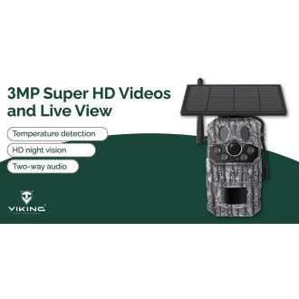 Solarna kamera Viking HDs05 4G/2304x1296/PIR detekcija/senzor pokreta/7800mAh Solarna kamera Viking HDs05 4G/2304x1296/PIR detekcija/senzor pokreta/7800mAh