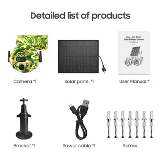 Solarna kamera Viking HDs04 4G siva/2304x1296/PIR detekcija/senzor pokreta/7800mAh