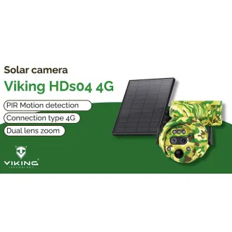 Solarna kamera Viking HDs04 4G siva/2304x1296/PIR detekcija/senzor pokreta/7800mAh